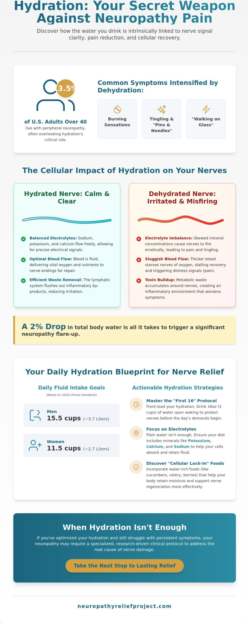 Water and Nerve Pain: A Complete Hydration Checklist for Neuropathy Relief